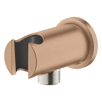 Grohe Rainshower Wandaansluitbocht - 1/2" - met houder - ronde rozet - brushed warm sunset (koper)