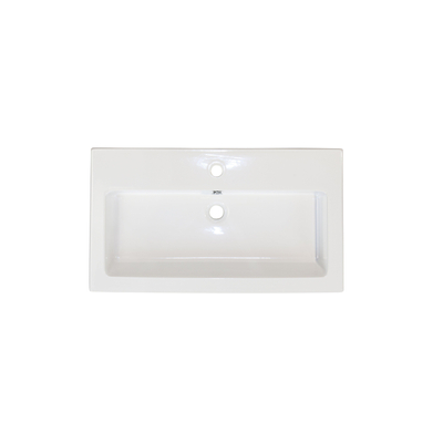 HR badmeubelen Djazz lavabo en céramique 81x455x4cm blanc avec trou pour robinetterie