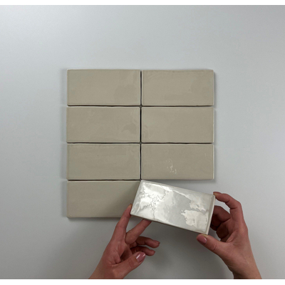 ÉCHANTILLON Terravito Galeno Carreau mural - 7.5x15cm - 8.5mm - Rectangle - Brun brillant