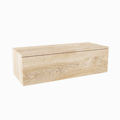 MONDIAZ ALAN MODULE Meuble sous-lavabo - 100x45x30cm - 1 tiroir - push to open - Mélamine - Chêne blanchi mat