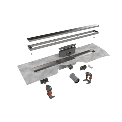 Easy Drain Compact 50 caniveau de douche taf low zero 90cm m1 garde d'eau 50 mm inox brossé