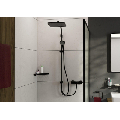 Hansgrohe Activera Q colonne de douche - 29x18cm - ecosmart - noir mat