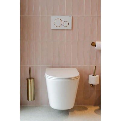 Geberit Sigma20 bedieningsplaat - 2-toets spoeling - ronde knoppen - wit/goud/wit