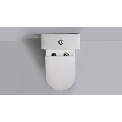 QeramiQ Dely Swirl Staand Toilet - zonder spoelrand - geberit spoelsysteem - slim zitting - mat wit