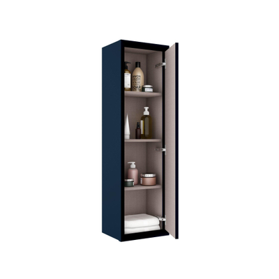 Adema Prime Core Armoire colonne - 120x34.5x27cm - 1 porte - MDF - Bleu marine mat