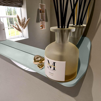 Mondiaz SPOT Miroir de salle de bains - rond 70cm - tablette de miroir - couleur Greey