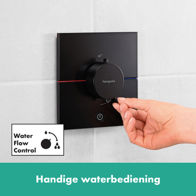 Hansgrohe ShowerSelect Comfort E Mitigeur thermostatique - encastré - 1 fonction - sortie supplémentaire - noir mat