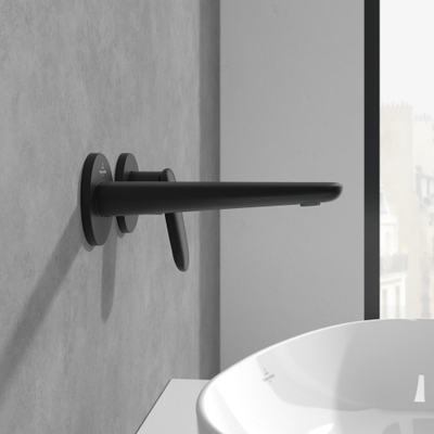 Villeroy & Boch Antao wastafelkraan - inbouw - 2-gats - zonder inbouwdeel - mat zwart