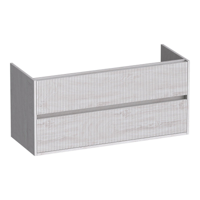 BRAUER Adore Wavy meuble sous lavabo 120 2 tiroirs softclose - sans poignée - 2 découpes pour siphon - Forest Seashell