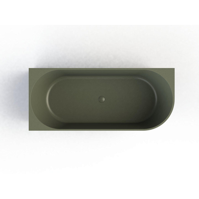 Royal plaza Violeta baignoire demi autoportante 170x73cm gauche vert mat