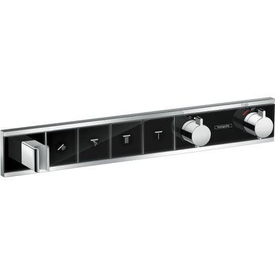 Hansgrohe RainSelect élément de finition pour robinet de douche encastré thermostatique pour 4 fonctions 59.8x90cm noir/chrome
