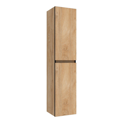 BRAUER Joy Edge badkamerkast - 160x35x35cm - 2 deuren - links- of rechtsdraaiend - greeploos - Forest Tan