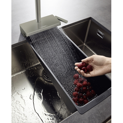 Hansgrohe Aquno Select M81 1-gr keukenkraan 170, uittrekbare vuistdouche, 3j RVS-look