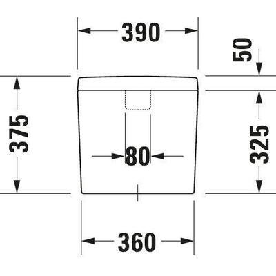 Duravit D-code Reservoir - 390x375x175mm - dualflush - met binnenwerk - wit