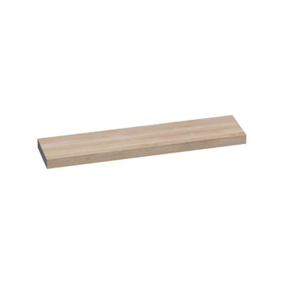 Saniclass Wastafelblad - eiken opgedikt - 200x50x10cm - zonder kraangat - Hout white oak