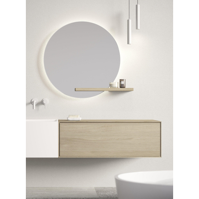 Looox Wood Collection tablette de miroir – asymétrique – 60 x 3 x 13 cm – Chêne old grey