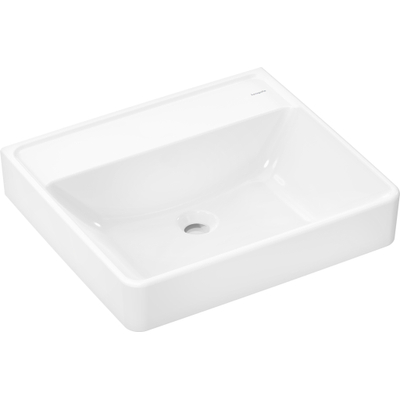Hansgrohe Xanuia Q Wastafel/Fontein - 55x48cm - inbouw - zonder kraangaten - zonder overloop - glans wit