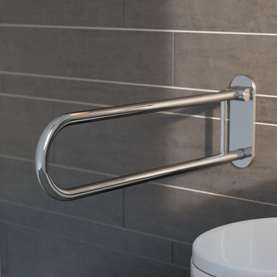 Geesa Comfort & Safety Poignée de toilette pliante 70cm chrome