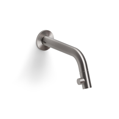 Clou Kaldur robinet de lave-mains bec long 2x6,8cm montage murale inox brossé