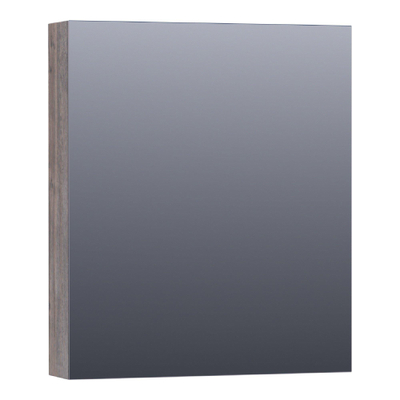 BRAUER Plain spiegelkast 60x70x15cm met 1 linksdraaiende spiegeldeur MFC Grey Canyon