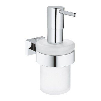 GROHE Essentials Cube Distributeur de savon - 160ml - avec support - montage mural - chromé
