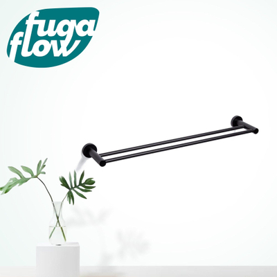 FugaFlow Efficiente Acces Handdoekhouder - dubbel - rond - mat zwart