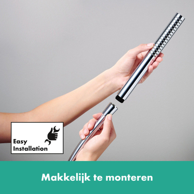 Hansgrohe Unica Glijstang S Puro - 90 cm - met easy slide schuifstuk en isiflex - doucheslang - 160 cm - hoogglans chroom