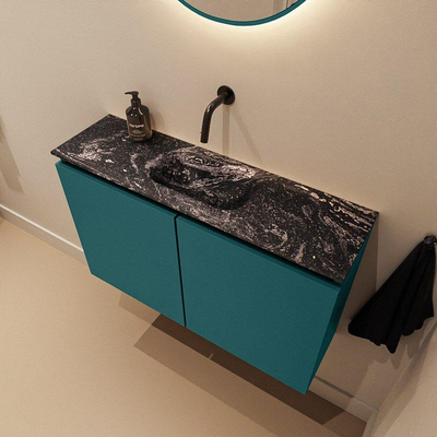 MONDIAZ TURE-DLUX 80cm toiletmeubel Smag. EDEN wastafel Lava positie midden. Zonder kraangat.