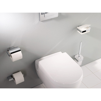 Emco Loft toiletrolhouder met klep chroom