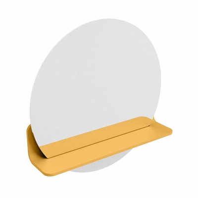 Mondiaz SPOT Miroir de salle de bain - rond 50cm - plan de miroir - couleur Ocre