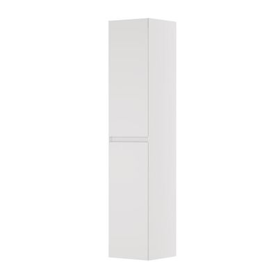 INK Half Hoge Kast - 35x35x170cm - 2 deuren - greeploos - MDF lak - hoogglans wit