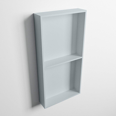 Mondiaz Easy nis 29.5x59.5x8cm voor Inbouw/opbouw 2 open vakken Solid surface Clay/Clay
