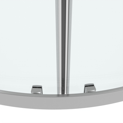Saniclass Casus Cabine de douche 100x100x200cm Quart de rond verre clair profilé Chrome