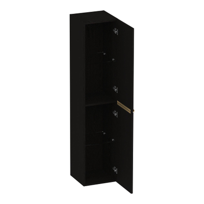 BRAUER Elevate armoire de salle de bain - 160x35x35cm - hors poignées rapportées - 2 portes - ouverture à gauche ou à droite - Timber Black