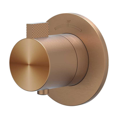 IVY Tribe Élément de finition - pour mitigeur thermostatique encastré - symmetry - rosace ronde - RVS316 - cuivre brossé mat PVD