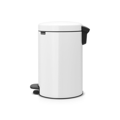 Brabantia NewIcon Poubelle à pédale - 12 litres - seau intérieur métallique - blanc