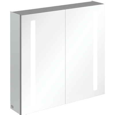 Villeroy & Boch my view 14 My view spiegelkast - 80x75cm - 2 deuren en led verlichting - zilver