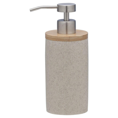 Sealskin Grace Distributeur savon 18x9.6x7cm Rond polyrésinavec bambou sable