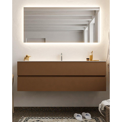 Mondiaz VICA Ensemble de meuble de salle de bain - 150cm - meuble sous-vasque reposant - 2 tiroirs - lavabo cloud milieu - 1 trou de robinet - version XL 60cm haut