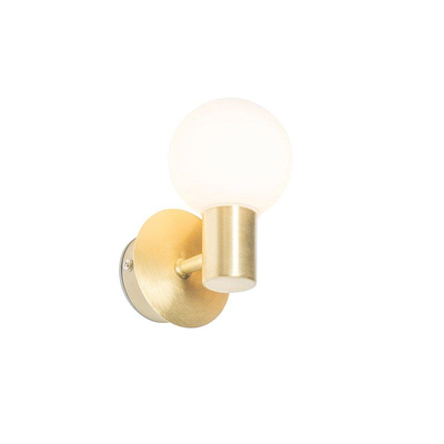 QAZQA Cederic applique murale 8x14,2x11,4 cm - IP44 - laiton brossé (doré)