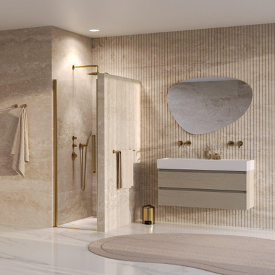BRAUER Cosmic Nisdeur - 70x200 - draaiend - helder - glas omkeerbaar incl. glascoating - geborsteld goud PVD