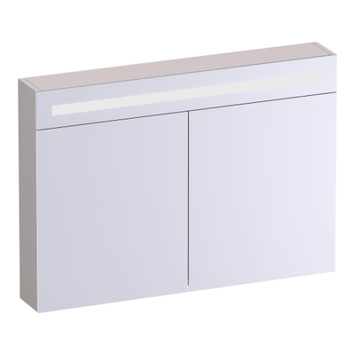 BRAUER Promise Deluxe spiegelkast - 100x70x15cm - met verlichting - 2 dubbelzijdige spiegeldeuren - mat zand