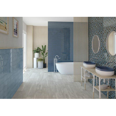 ÉCHANTILLON Cifre Cerámica Atmosphere Blue Carreau mural Brillant Bleu