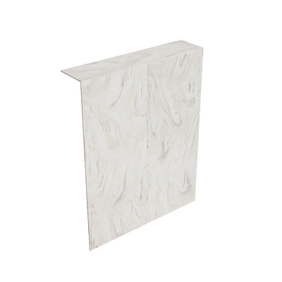 MONDIAZ HOPE Toiletplaat Set - solid surface achterwand - 100x125cm - Planchet 100x23cm - niet voorgeboord - Ostra