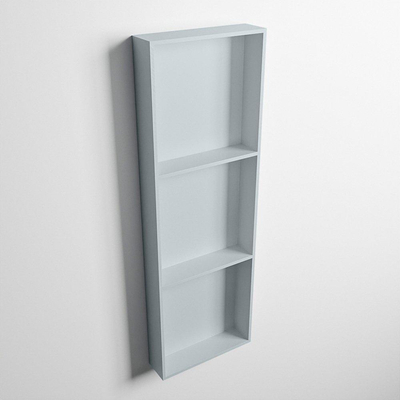 Mondiaz Easy nis 29.5x89.5x8cm voor Inbouw/opbouw 3 open vakken Solid surface Clay/Clay