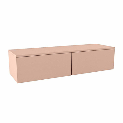 Mondiaz ALAN MODULE Meuble sous vasque - 130x41x30cm - 2 tiroirs - push to open - Rosee