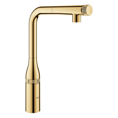 GROHE Essence Keukenkraan - hoog - draaibare/uittrekbare uitloop - cool sunrise glans