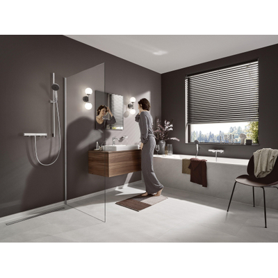 Hansgrohe RainDrain Match Caniveau de douche - 80cm - cadre réglable en hauteur - noir mat