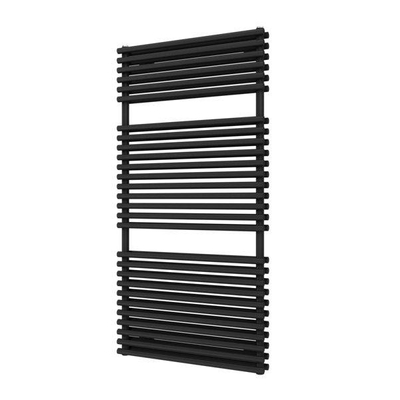 Plieger Florian Nxt designradiator dubbel horizontaal 1216x600mm 980W zwart grafiet (black graphite)