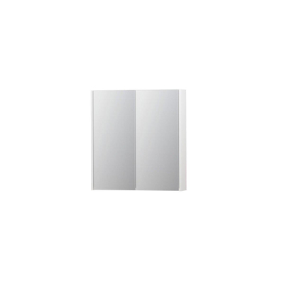INK SPK2 spiegelkast – 70x74x14 cm – 2 deuren, dubbelzijdige spiegeldeuren – Wit mat